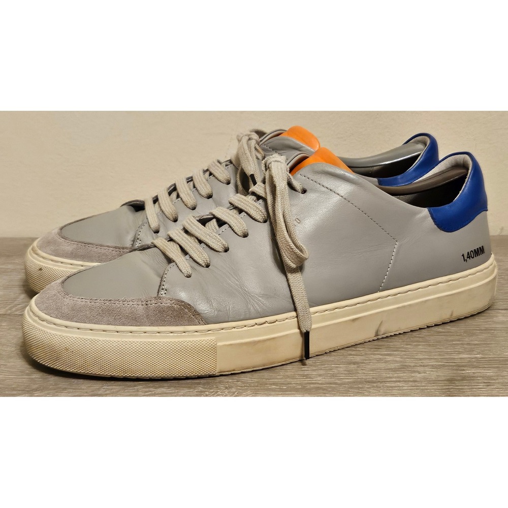 Axel Arigato Clean 90 Grey Orange Blue Leather Suede Sneakers Mens EU 46 US 12